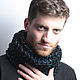 Мужской женский шарф-снуд "Рок-н-ролл" в один оборот, Снуды, Ломоносов,  Фото №1