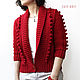  женский кардиган вязаный красного цвета. Кардиганы. Ната Онипченко      CUTE-KNIT. Ярмарка Мастеров.  Фото №5