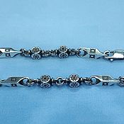 Украшения handmade. Livemaster - original item Chain bracelet: Alatyr-Molvinets-Burdock of Happiness. Handmade.