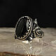 Серебряный Перстень с камнем на пьедестале двух опор, Перстень, Стамбул,  Фото №1