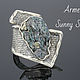 Кольцо Арнебия с кременем из серебра 925 пробы HM0013. Кольца. Sunny Silver. Интернет-магазин Ярмарка Мастеров.  Фото №2