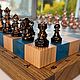 Заказать Шахматы из дерева и эпоксидной смолы с подсветкой ручной работы (L). A2.INHOME Шахматы и Нарды (a2inhome). Ярмарка Мастеров. . Шахматы Фото №3