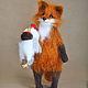 WILL BE FRIENDS?! The Fox and the cock. Stuffed Toys. Knitted toys Olga Bessogonova. My Livemaster. Фото №6