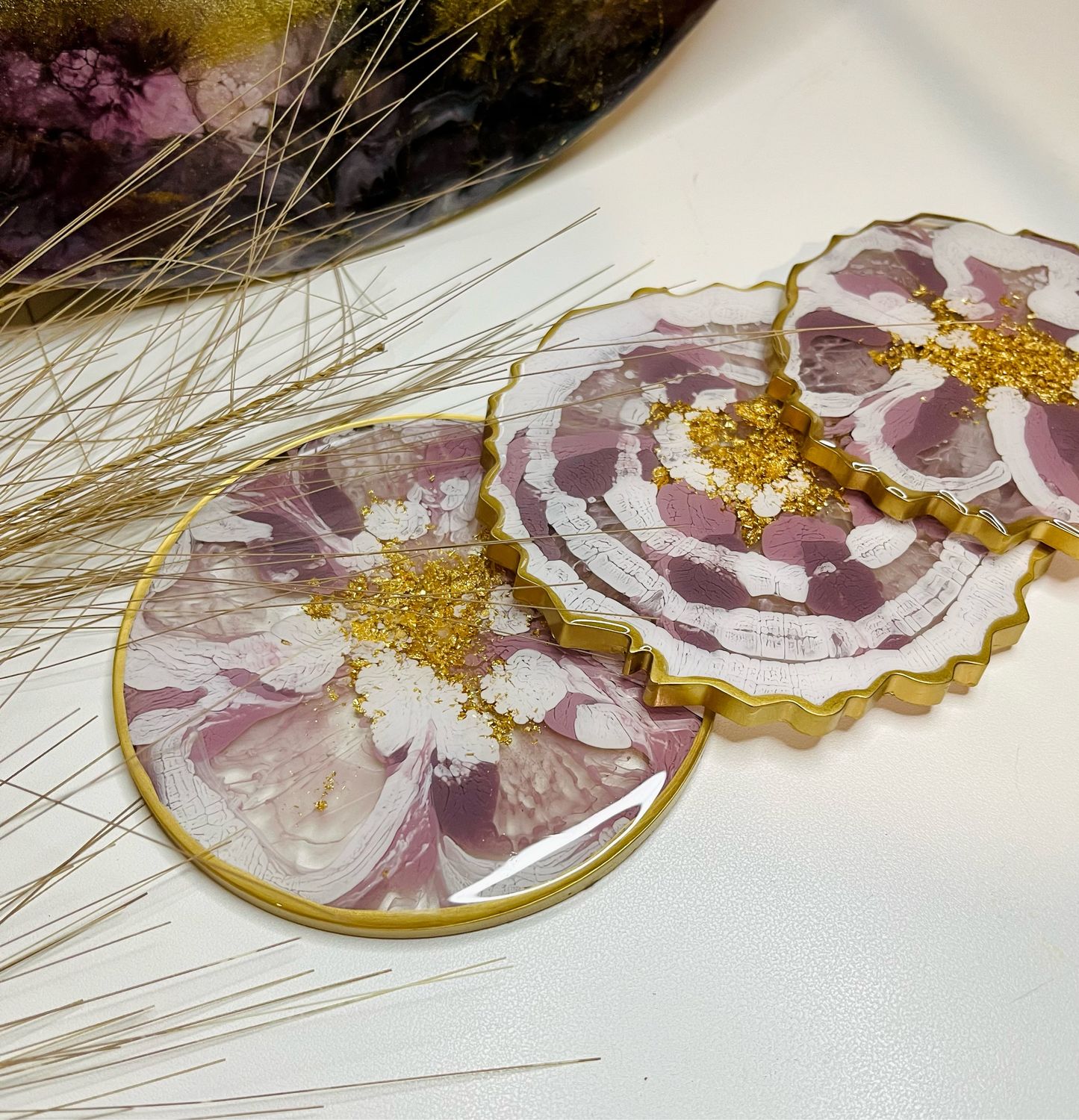 Костеры подставки для бокалов, свечей, украшений. Набор.Декор из смолы ...