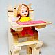 High chair for dolls. Doll furniture. Lamy-mammy (furniture for dolls). My Livemaster. Фото №5