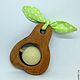 Order Wooden rattle with peas pear toy. Shop Grizunok teether. Livemaster. . Teethers and rattles Фото №3