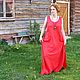 Dress simple, linen, red. Long dress without sleeves. Dresses. Boho-Eklektika. Online shopping on My Livemaster.  Фото №2