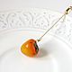 Brooch-needle ' Persimmon'. Stick pin. Country Cottage. Online shopping on My Livemaster.  Фото №2