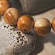 Браслет из тиса. Браслет из бусин. Sphere Art Wood. Интернет-магазин Ярмарка Мастеров.  Фото №2