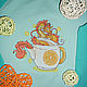 Женский свитшот с ручной вышивкой Чайный дракон, Джемперы, Благовещенск,  Фото №1