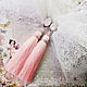 Clip brushes 'Pink Opal' Swarovski. Tassel earrings. nadinbant (Nadinbant). Online shopping on My Livemaster.  Фото №2