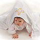 Baptismal towel-terry corner with lace. Baptism towel. flax&lace. Online shopping on My Livemaster.  Фото №2