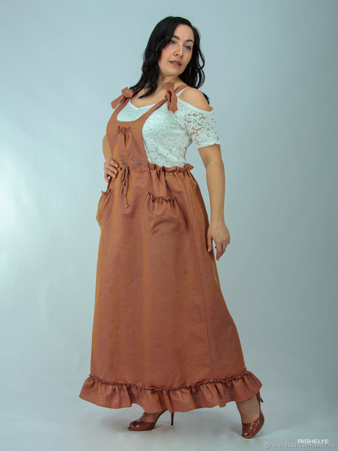 Сарафаны: Бохо сарафан Грета из льна в интернет-магазине на Ярмарке ...