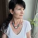 Колье "Переменная облачность" кианит, жемчуг. Колье. Svetlana Revina. Ярмарка Мастеров.  Фото №8