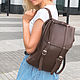 Leather backpack 'Moscow' brown, Backpacks, Moscow,  Фото №1