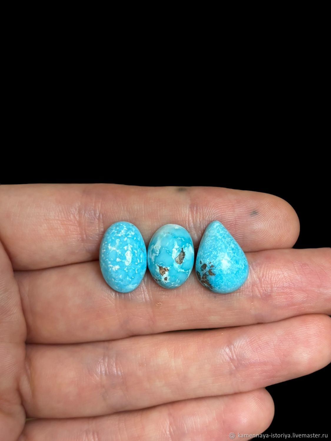 1351 Кабошон, Набор Бирюза Иранская в интернет-магазине Ярмарка Мастеров по цене 2000 ₽ – WWX5URU | Кабошоны, Москва - доставка по России