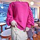 Вязаный женский свитер Водопад Роз оверсайз