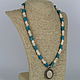 Necklace with pendant made of howlite 'Esther'. Necklace. Magic box. My Livemaster. Фото №4