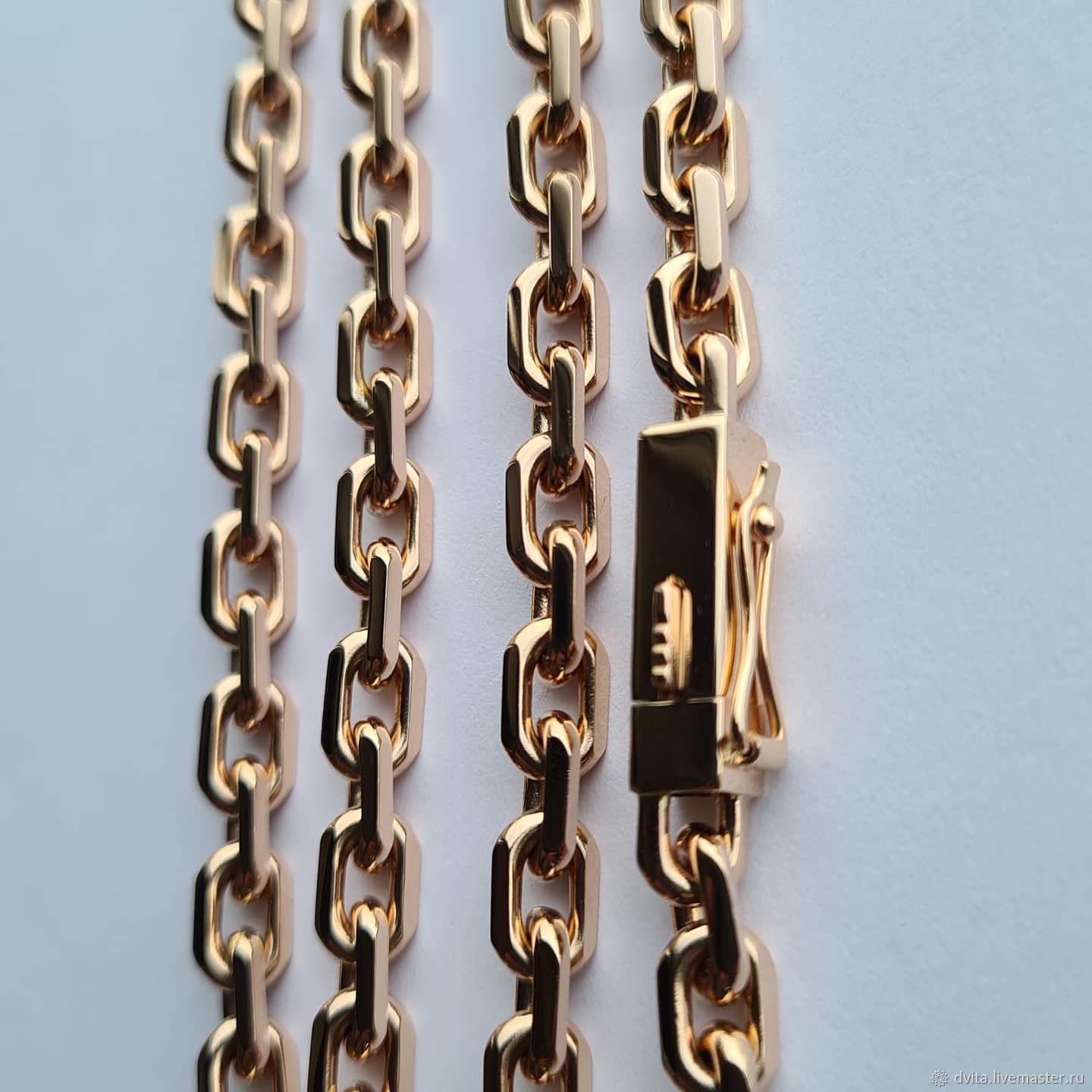 Золотая цепь с якорным плетением в интернет-магазине Ярмарка Мастеров поцене 250000 ₽ – NLUAURU