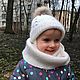 Шапочка и снуд вязаные. Комплект из шапки и шарфа. TWITTER SWITER. Ярмарка Мастеров.  Фото №5