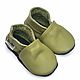 Green Baby Shoes, Olive Booties, Soft Sole Baby Shoes, Ebooba, Moccasins, Kharkiv,  Фото №1