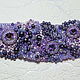 Wide Bead Bracelet Ultraviolet Bracelet for Prom. Cuff bracelet. sevenline. My Livemaster. Фото №5