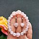 Комплект из натурального розового кварца. Комплекты украшений. Anna M Jewelry. Интернет-магазин Ярмарка Мастеров.  Фото №2