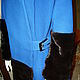 Blue coat with mink fur 'Fantasy'. Coats. Lana Kmekich (lanakmekich). My Livemaster. Фото №5