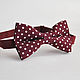 Tie Bridget / Burgundy bow tie polka dot. Ties. Respect Accessories. Online shopping on My Livemaster.  Фото №2