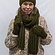 Вязаный комплект шапка БИНИ+шарф+митенки, Шапки, Казань,  Фото №1