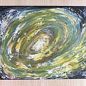 Картины и панно handmade. Livemaster - original item Oil pastel painting galaxy abstract 