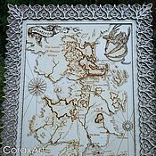 Картины и панно ручной работы. Ярмарка Мастеров - ручная работа Game Of Thrones Map,Westeros Map,Seven kingdoms map,Ice and fire. Handmade.
