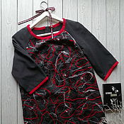 Одежда handmade. Livemaster - original item Dream dress with red decor. Handmade.