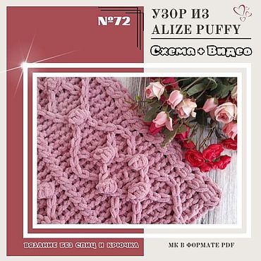 Materiály pro kreativní ruční práci. Fair of Masters - ruční vzor vzor č. 72 od Alize Puffy - mistrovská třída pletení. Ruční.