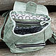 Женский рюкзак "Мятный". Рюкзаки. -- Daria Pugach -- изделия из кожи. Интернет-магазин Ярмарка Мастеров.  Фото №2