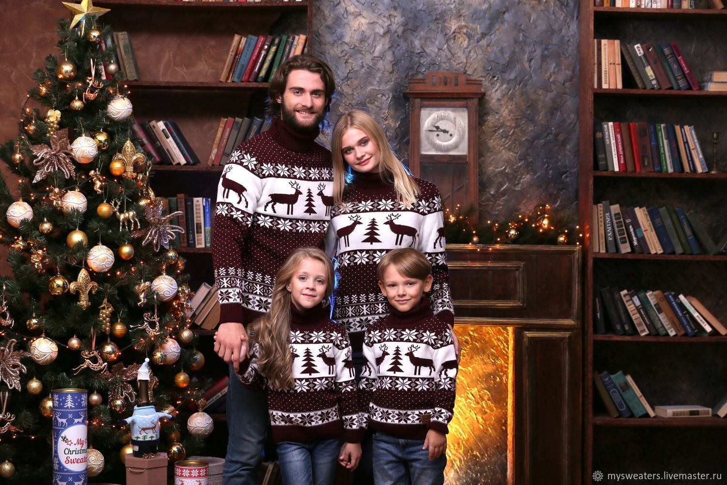 Новогодние свитера для всей семьи