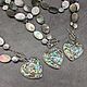 Heliotis/ Mother of pearl Necklace made of heliotis stone with a pendant. Necklace. naturalkavni. My Livemaster. Фото №5