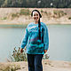 Felted sweater 'Blue skies'. Sweatshirts. Elena Panasik (voilok-v-temy). Online shopping on My Livemaster.  Фото №2