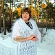 Палантин пуховый - ЛАНДЫШИ - ажурный палантин, ручная работа. Палантины. Саша Климова (Вяжем из козьего пуха). Ярмарка Мастеров.  Фото №6