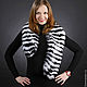 Collar made of Fox fur Black-White. Collars. Fur495. Online shopping on My Livemaster.  Фото №2
