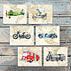 Car Train Plane on the world map Pictures for boy 6 pcs, Pictures, St. Petersburg,  Фото №1