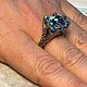 Blue Dream ring with natural topaz and sapphires. Ring. SELENA. My Livemaster. Фото №4
