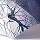 Hand-painted umbrella ' Branches and starry sky'. Umbrellas. UmbrellaFineArt. My Livemaster. Фото №5