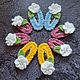 Click - clack hairpins with a flower, Hairpins, Zhigulevsk,  Фото №1