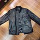 Men's jacket made of genuine crocodile leather, black color, Mens outerwear, St. Petersburg,  Фото №1