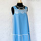 Designer dress "Blue serenity". Dresses. ANGEL & CHRIS. Online shopping on My Livemaster.  Фото №2