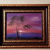 Картины и панно handmade. Livemaster - original item Oil painting "Seascape. Purple". Handmade.