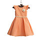 Elegant dress for a girl made of orange sewing, Childrens Dress, Moscow,  Фото №1