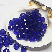 Материалы для творчества handmade. Livemaster - original item Beads 6/4 mm 45 pcs Blue. Handmade.