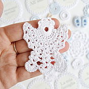 Материалы для творчества handmade. Livemaster - original item White angel knitted decor. Handmade.